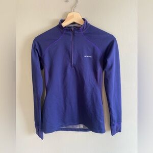 Columbia Women’s Pullover Size SP Omni-Heat 1/4 Purple Golf Outdoor